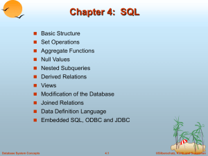 Chapter 4: SQL - Temple University