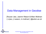 Data Management in Geodise