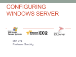 Windows Server Configuraton - Western Washington University