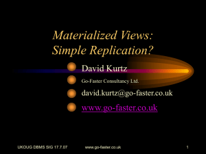 Materialized Views: Simple Replication? - Go