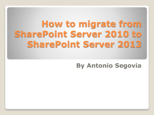 How to migrate from SharePoint 2010 to SharePoint 2013