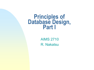 Principles of Database Design