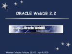 ORACLE WebDB 2.2 - CERN EDMS Service