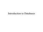 Intoduction to Databases
