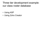 Application development example: a class roster database