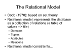 Relational Model - University of Hawaii