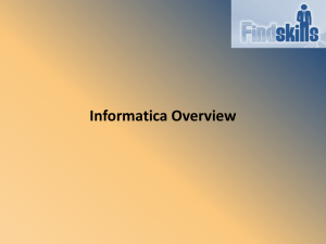Informatica Overview
