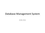 Database Management System - Department of Information