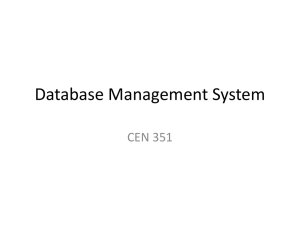 Database Management System - Department of Information