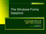 The DataGrid, a Complex-Bound .NET GUI control