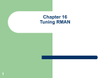 Chapter 16 Tuning RMAN