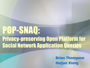 POP-SNAQ: Privacy-preserving Open Platform for Social