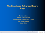 The Structured Advanced Query Page