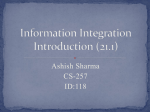 Information Integration - San Jose State University