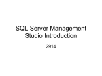 SQL Server Management Studio