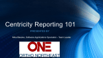 Centricity Reporting 101