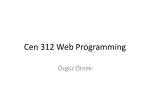 Cen 312 Web Programming - Department of Information