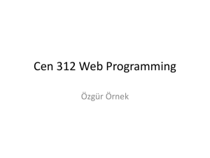 Cen 312 Web Programming - Department of Information