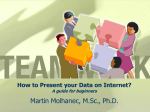 How to present your Data on Internet? A guide for beginners