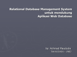 Relational Database Management System untuk mendukung