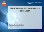 STRUCTURED QUERY LANGUANGE (SQL) 410103053 (P1)