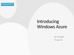 Migration to Windows Azure