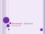 Databases – Lesson 1