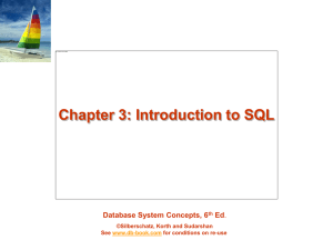 Chapter 3: Introduction to SQL - Computer Engineering Department