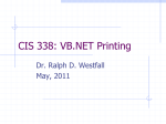 CIS 338: Printing