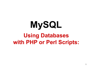 PHP and MySQL