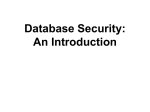 Database Security:An Introduction