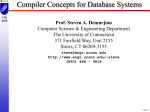 Database Compiler Concepts - University of Connecticut