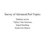 Survey of Advanced Perl Topics