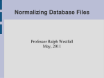Normalizing Database Files