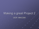 Making a great Project 2