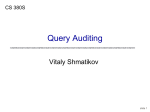 query auditing.