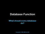 The functions a database should provide