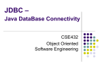 JDBC (Java DataBase Connectivity)