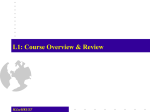 Course Overview/RDBMS Review