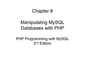 PHP Chapter 8