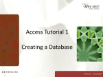 Access Tutorial 1