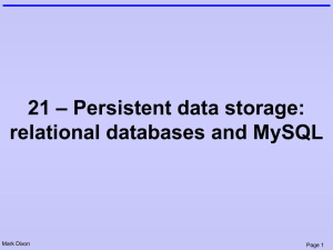 PhP MySQL - Mark Dixon`s web site