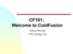 Web Application Development with ColdFusion
