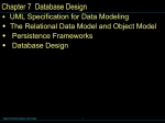 UML Specification for Data Modeling