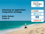 Choosing an application integration strategy Anko Duizer