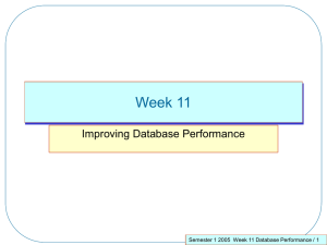 Improving Database Performance