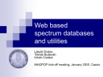 Web based Spectrum Databases and Utilities