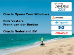 Oracle Opens Your Windows Dick Vesters Frank van der