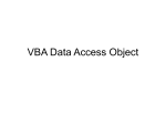 VBA Data Access Models