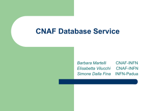 CNAF Database Service - Indico